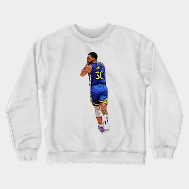 Stephen Curry Night Night Celebration 2 Crewneck Sweatshirt by Playful Creatives